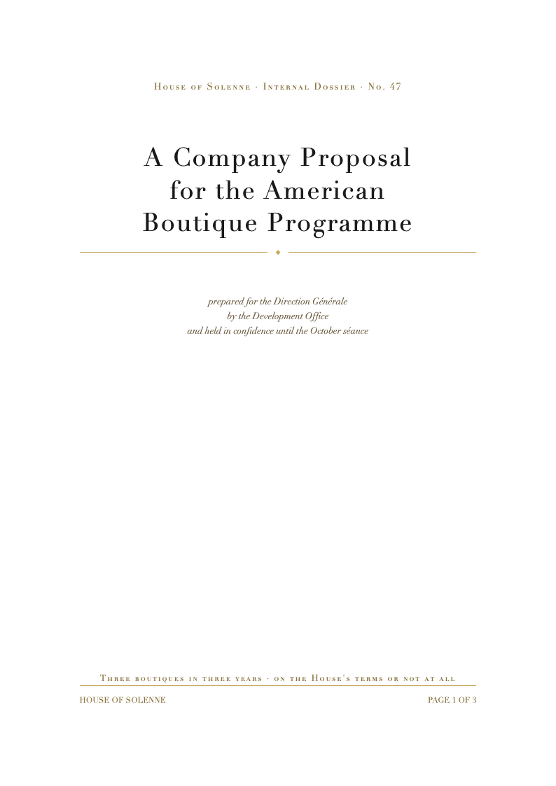 Luxury premium company proposal